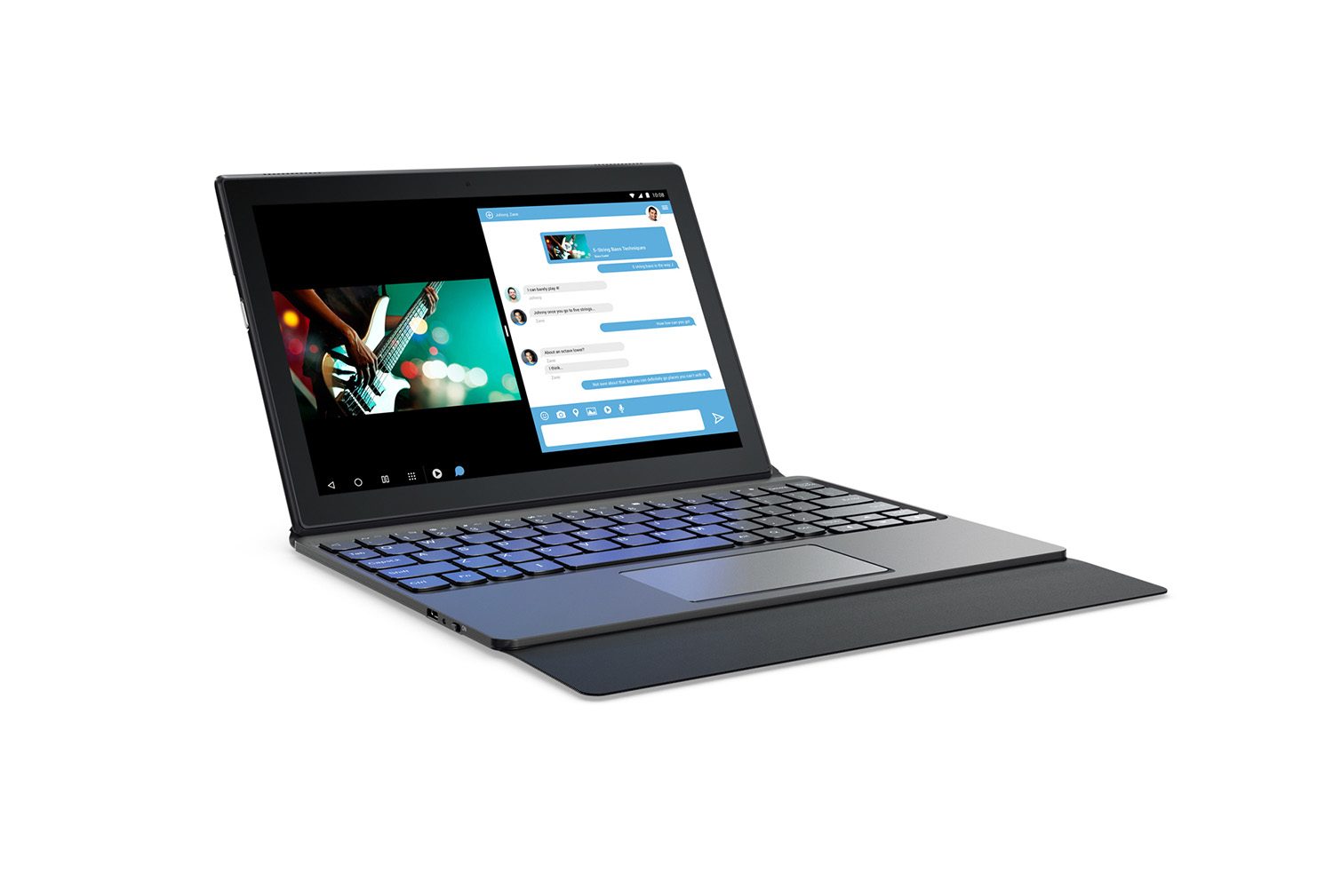 lenovo mwc refresh yoga miix flex tab4 10 hd 10inch with keyboard case hero front facing right wifi black