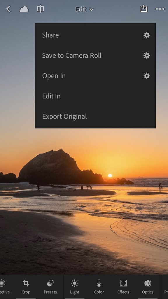 lightroom mobile adds hdr dng export original