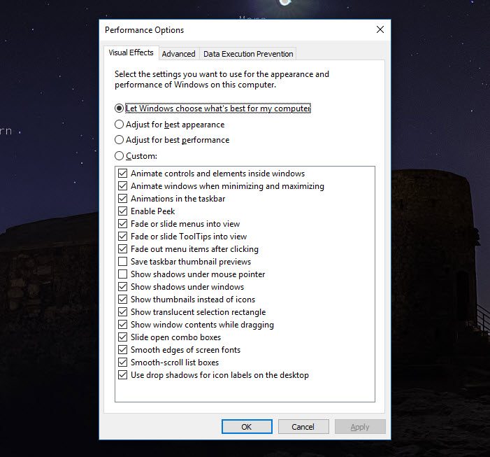 A tool for adjusting Windows graphics settings.