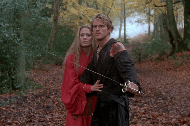 Robin Wright and Cary Elwes in The Princess Bride.