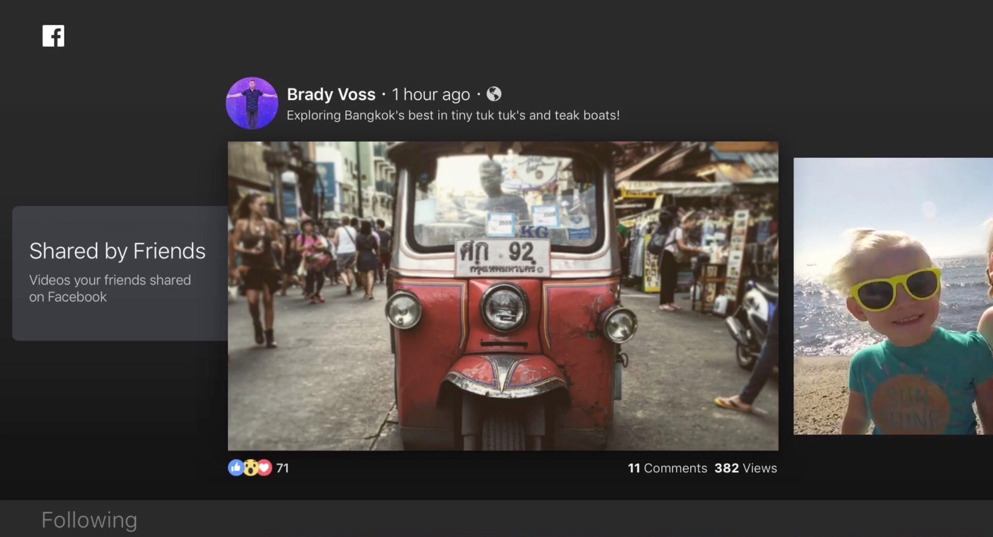 facebook app samsung smart tv video 1