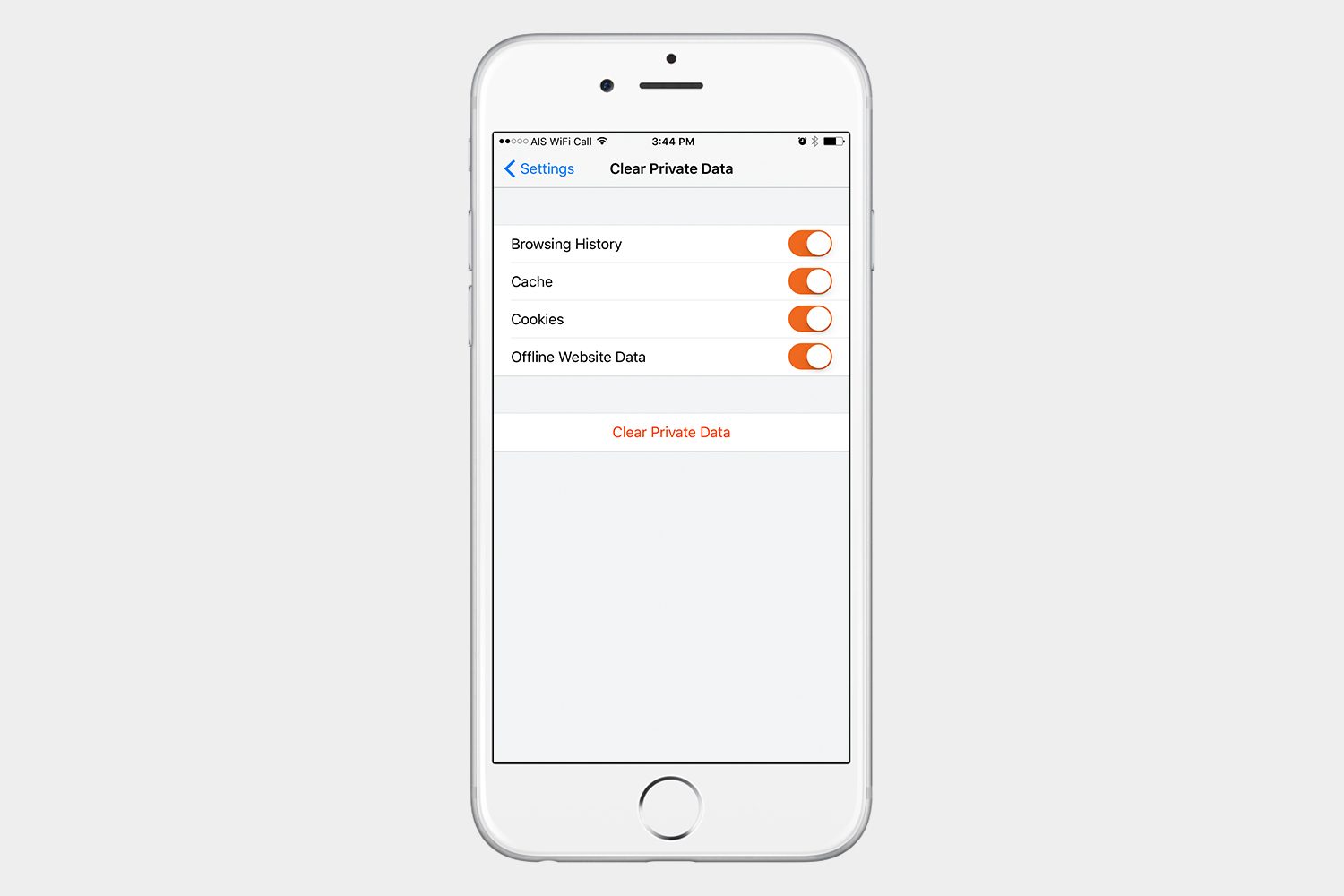 firefox clearing history ios