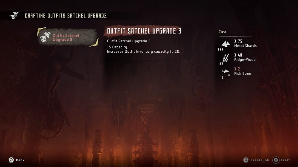 horizon crafting upgrades