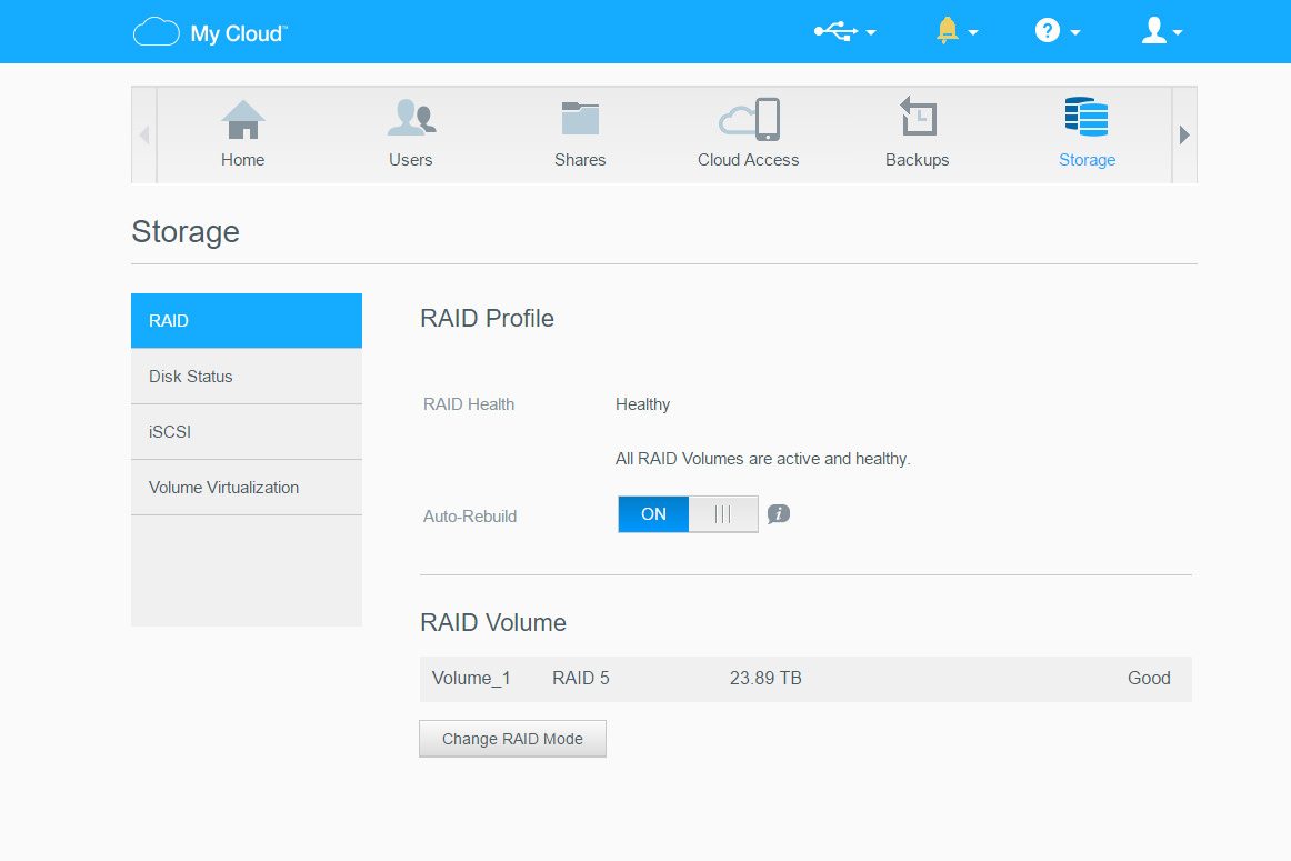 wd pr4100 nas review mycloud control panel raid
