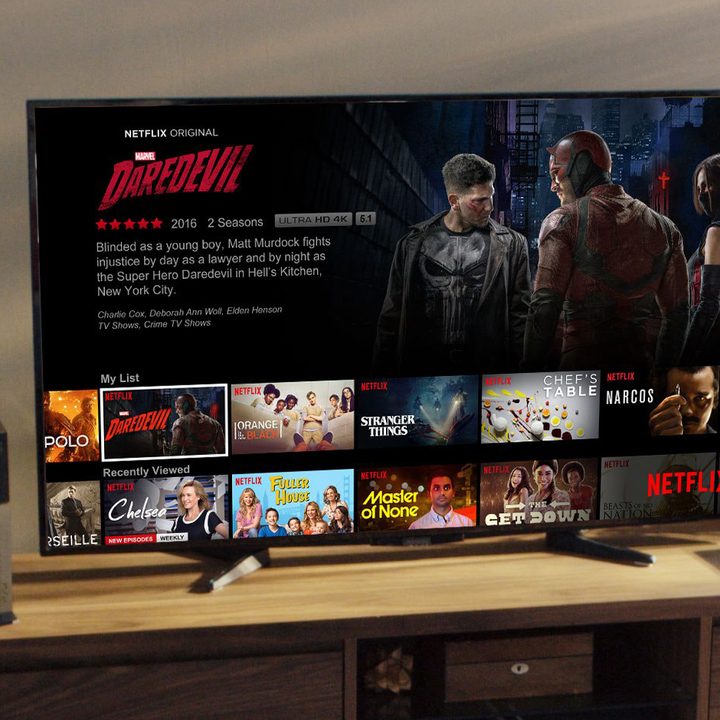 Netflix on a TV.