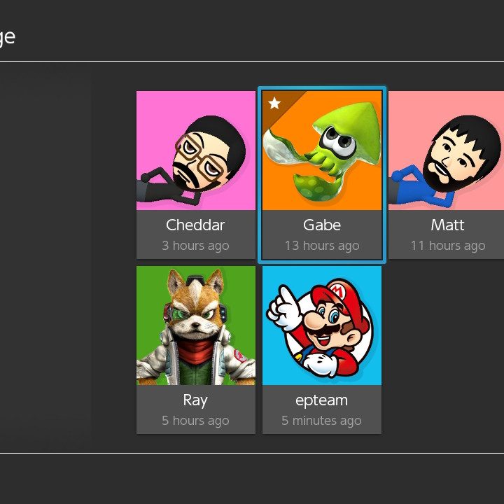 Nintendo Switch friend list