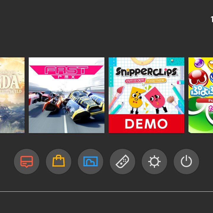Nintendo Switch Homepage