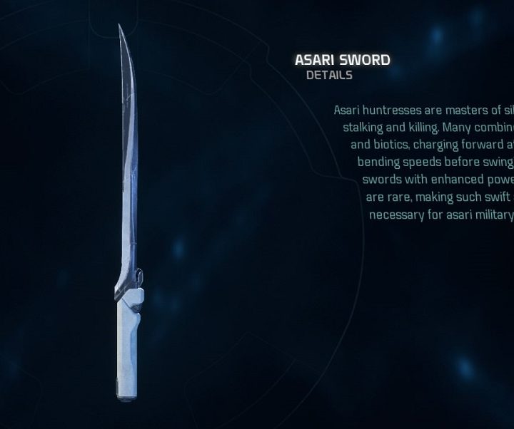 Mass Effect: Andromeda Asari Sword