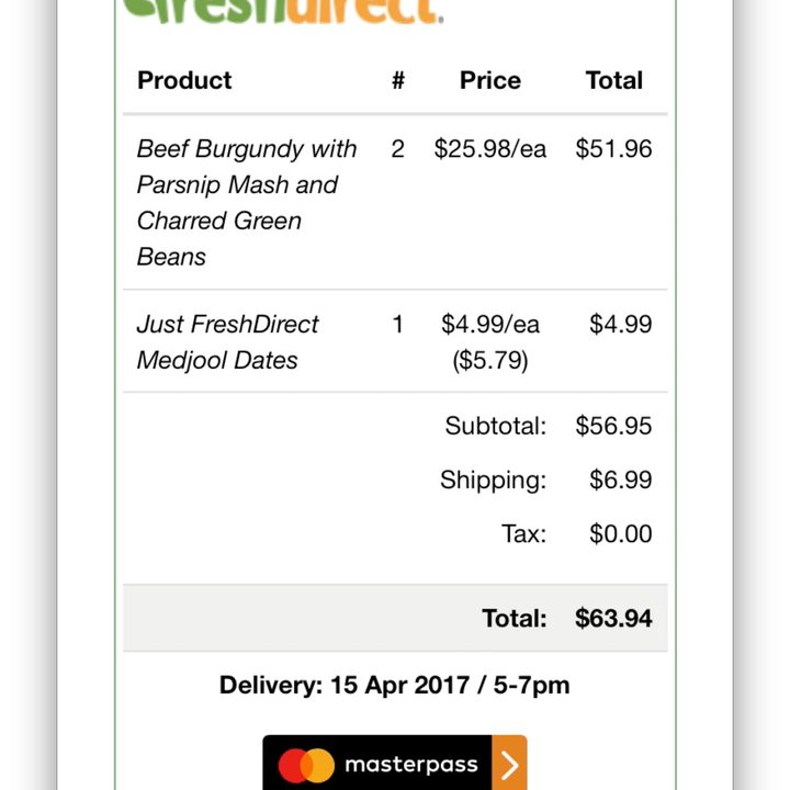 mastercard masterpass bots freshdirect 4 cart
