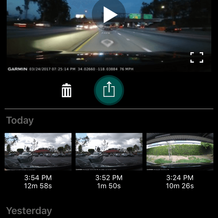 garmin dash cam 55 review virb app 001