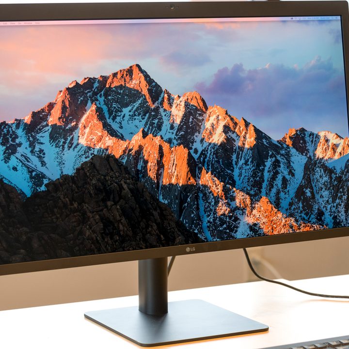 The LG UltraFine 5K monitor on a desk.