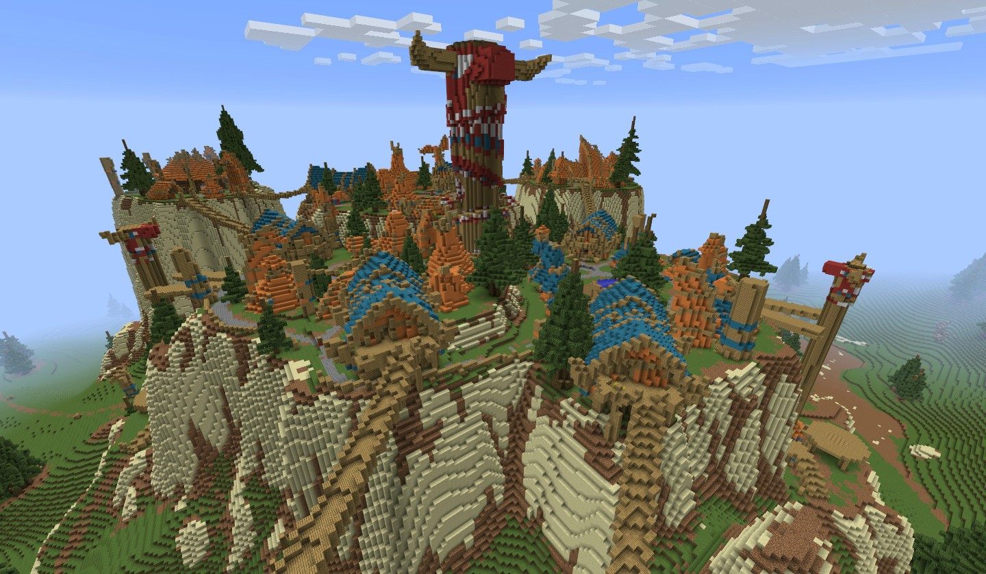 best minecraft creations and maps crafting azeroth 4 thunder bluff