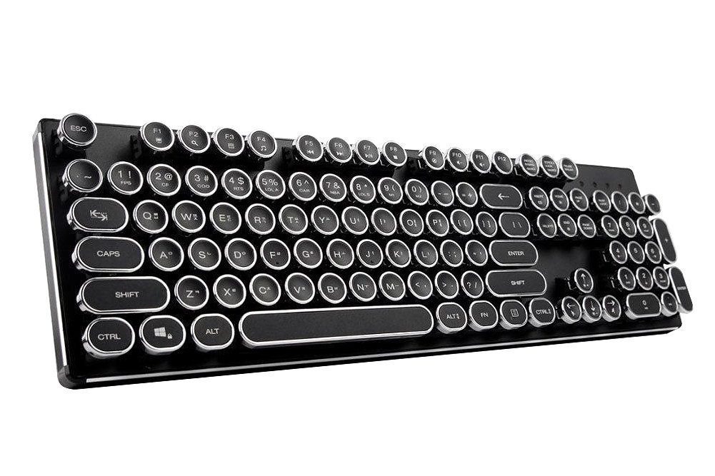 KrBn Retro Circle Keycap Mechanical Keyboard