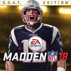 Tom Brady on the cover of Madden 18.