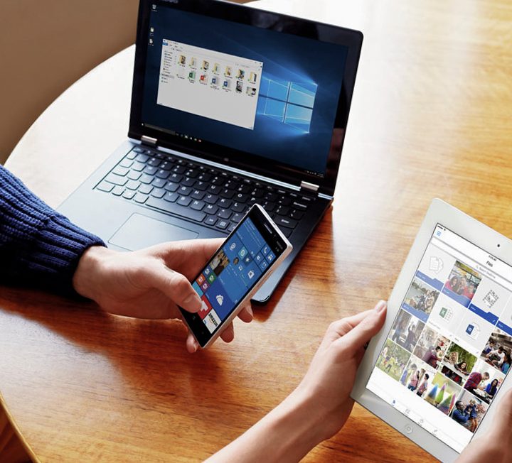 OoneDrive on a PC and Android.