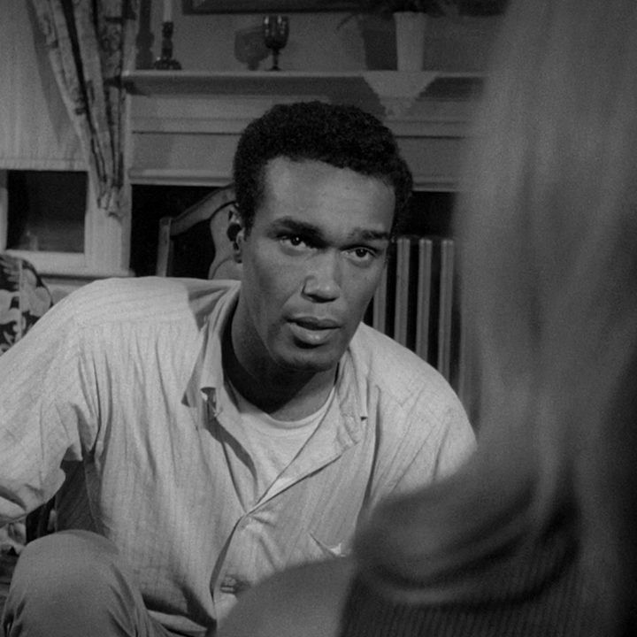 Sam holding a gun in "Night of the Living Dead' (1968).