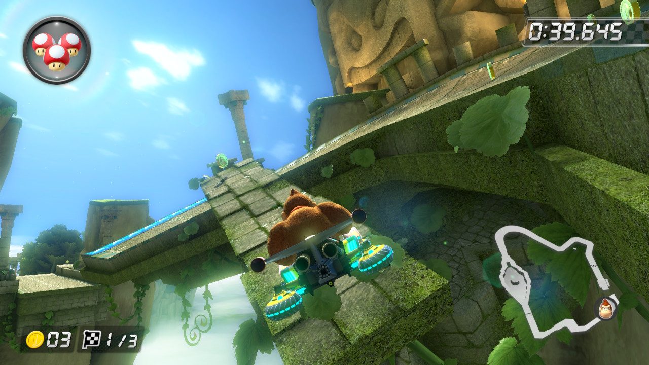 mario kart 8 shortcuts thwomp ruins