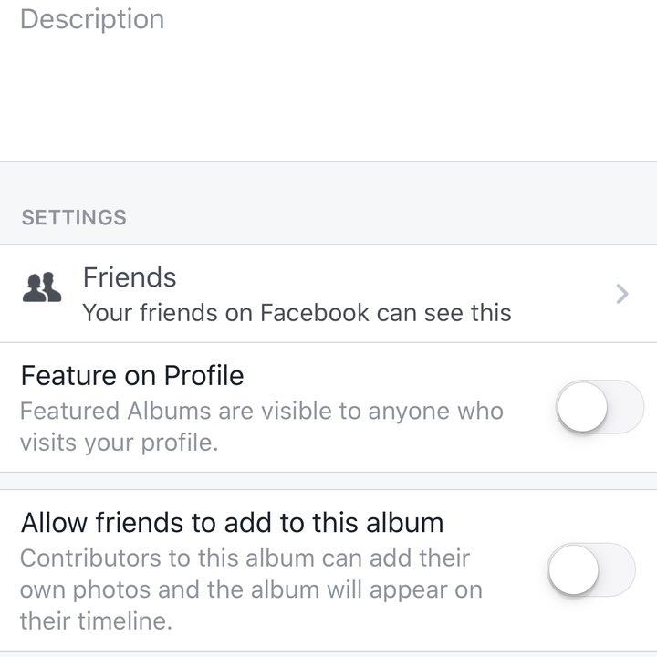 facebook adds new album features 3 create screen empty