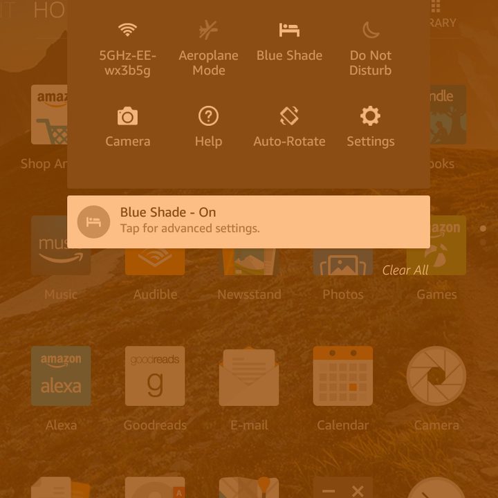 Amazon Fire Blue Shade