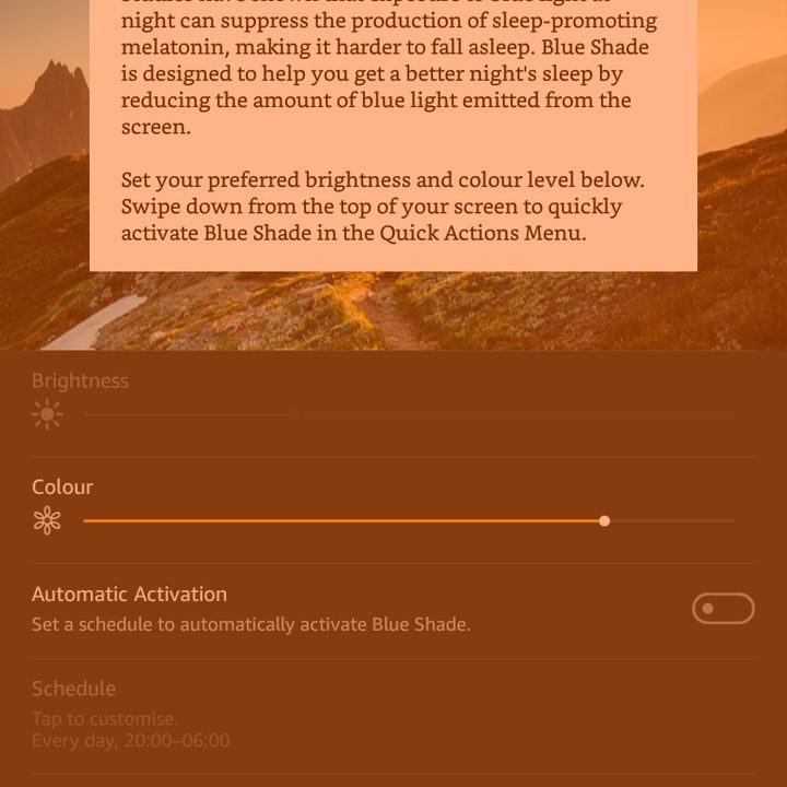 Amazon Fire Blue Shade