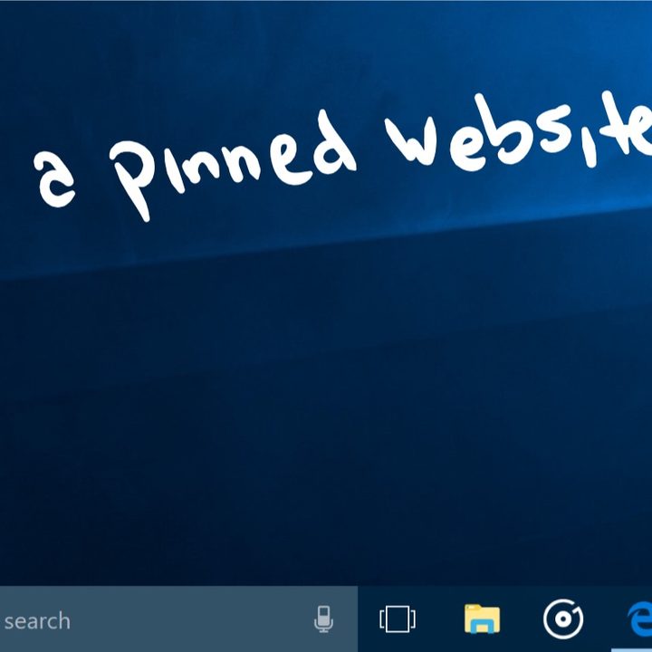 Edge Pinned Website in Windows 10 Build 16215