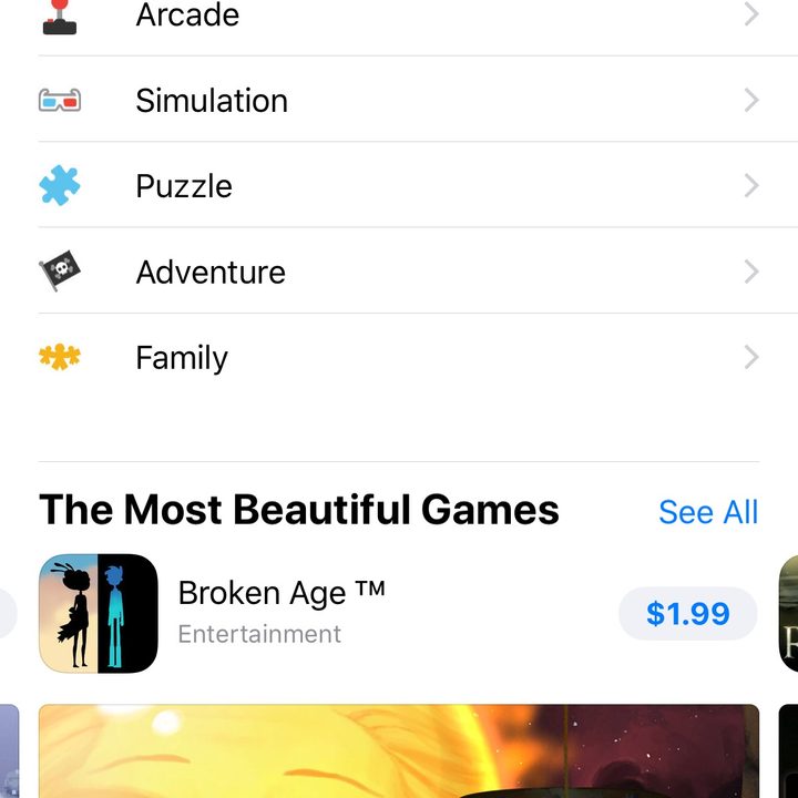 how to navigate the App Store in iOS 11 Games Tab