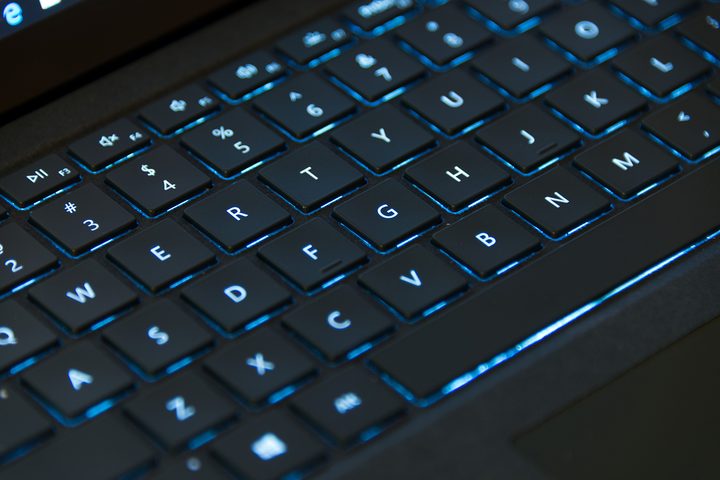 Microsoft Surface Laptop backlit keyboard