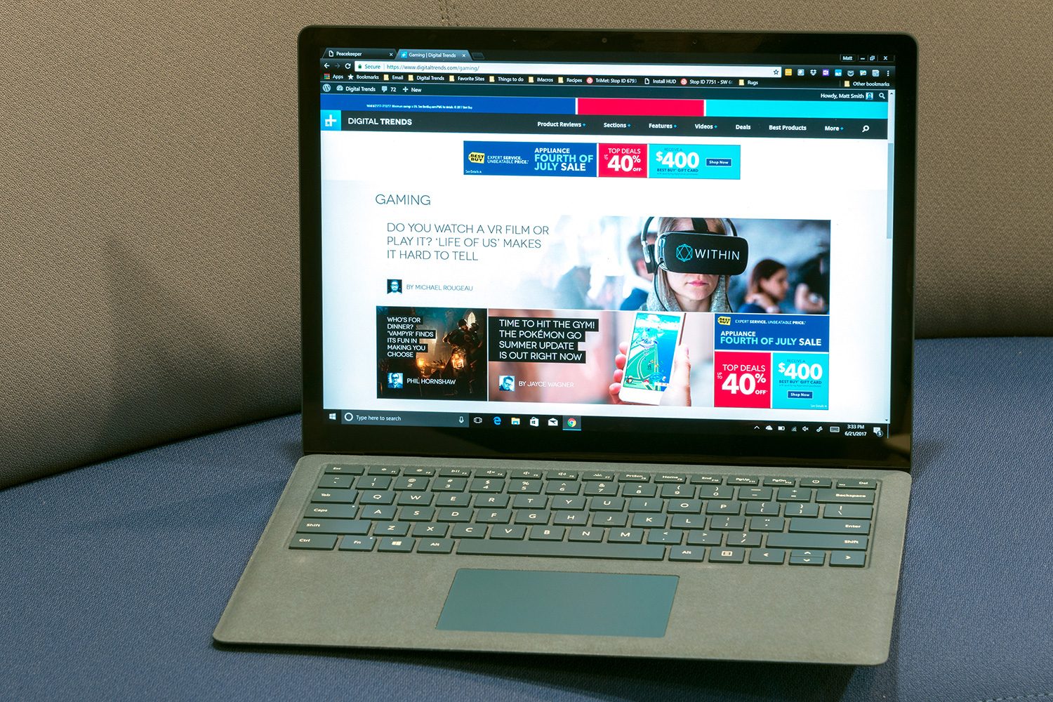 Microsoft Surface Laptop screen
