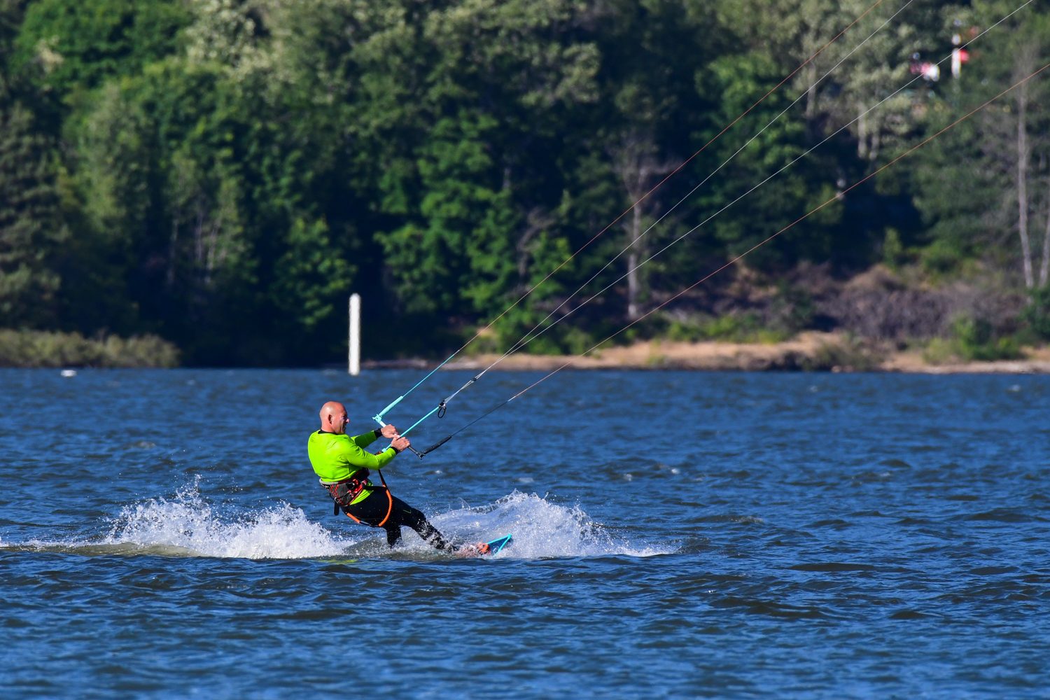 Kiteboarder sample shot from the D7500