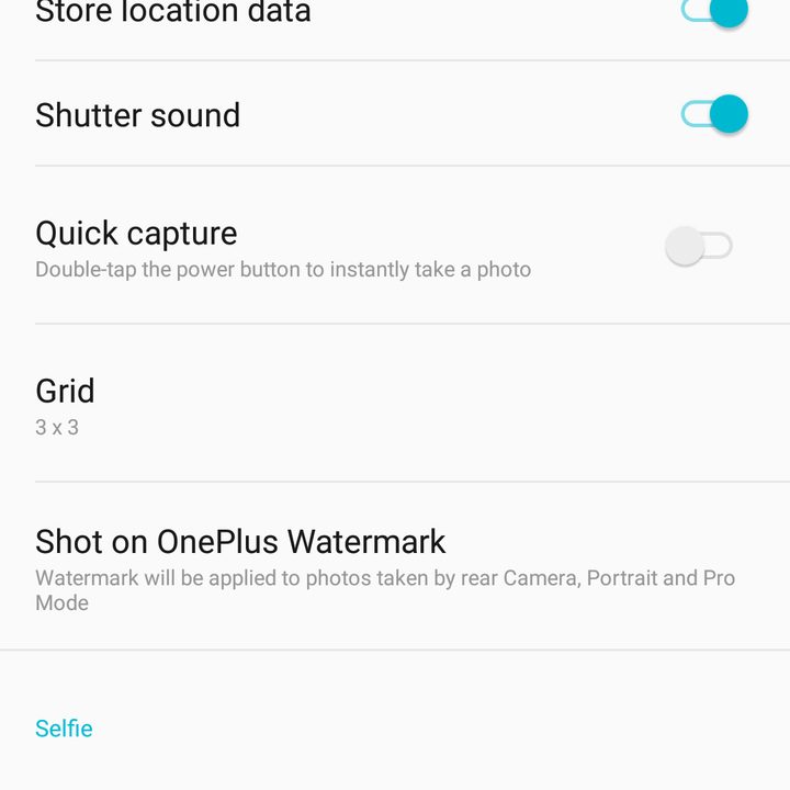 OnePlus 5 camera tips - Settings