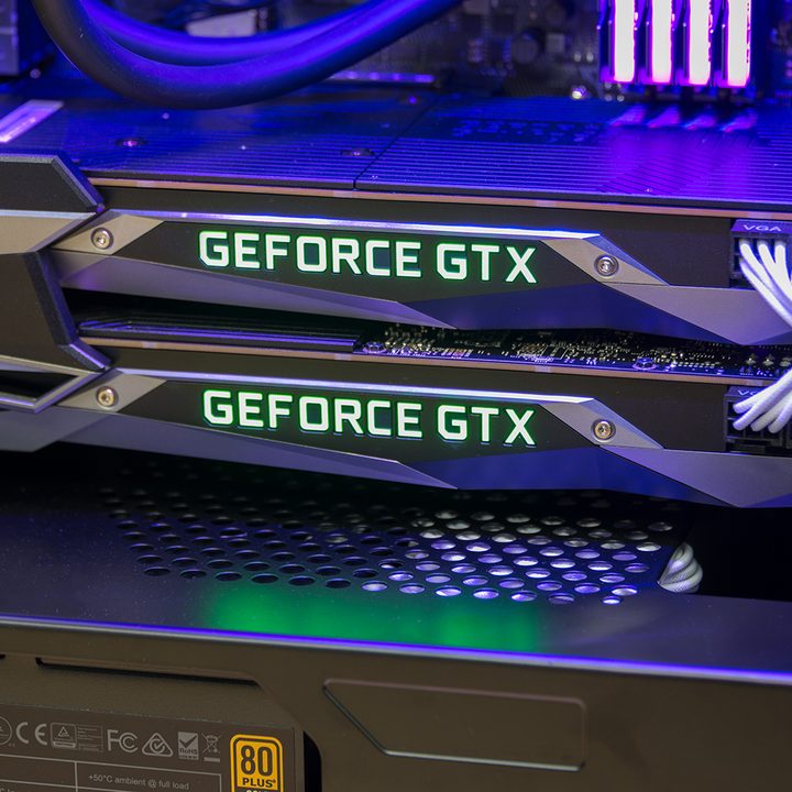 Geoforce GPU in gaming desktop.