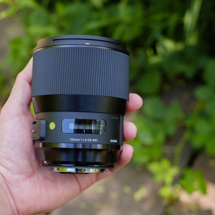 Sigma 135mm F1.8 Art Lens Review In hand