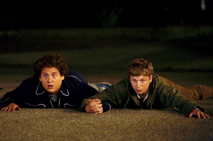 Jonah Hill and Michael Cera in Superbad.