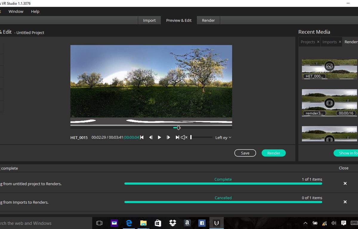 Vuze Camera video processing application