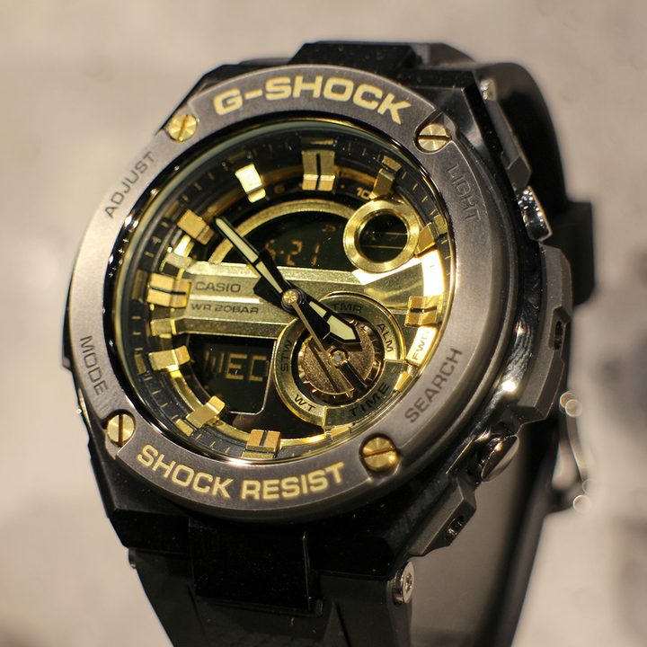Casio G Shock black and gold