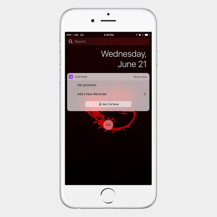 best ios 10 widgets cortana