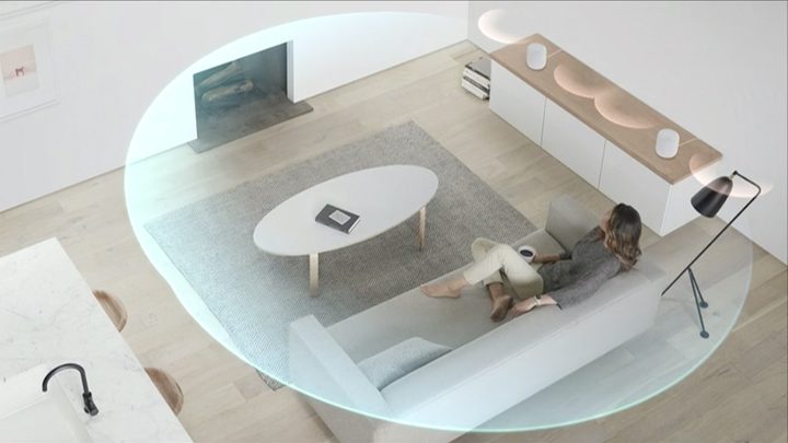 Apple's HomePod Smart Speaker in a living room