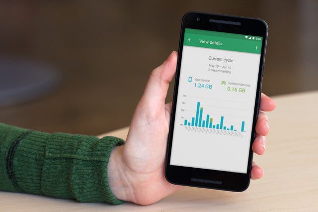 A phone displaying app information for Google Fi.