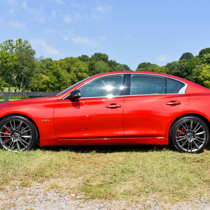 2018 Infiniti Q50 side shot perpendicular to the car