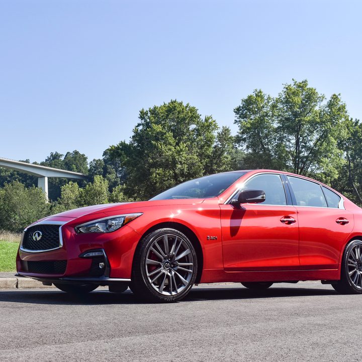2018 Infiniti Q50 wide shot angled to the left
