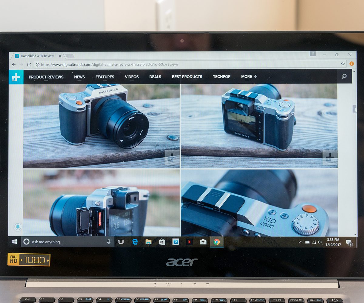Acer Swift 3 review screen