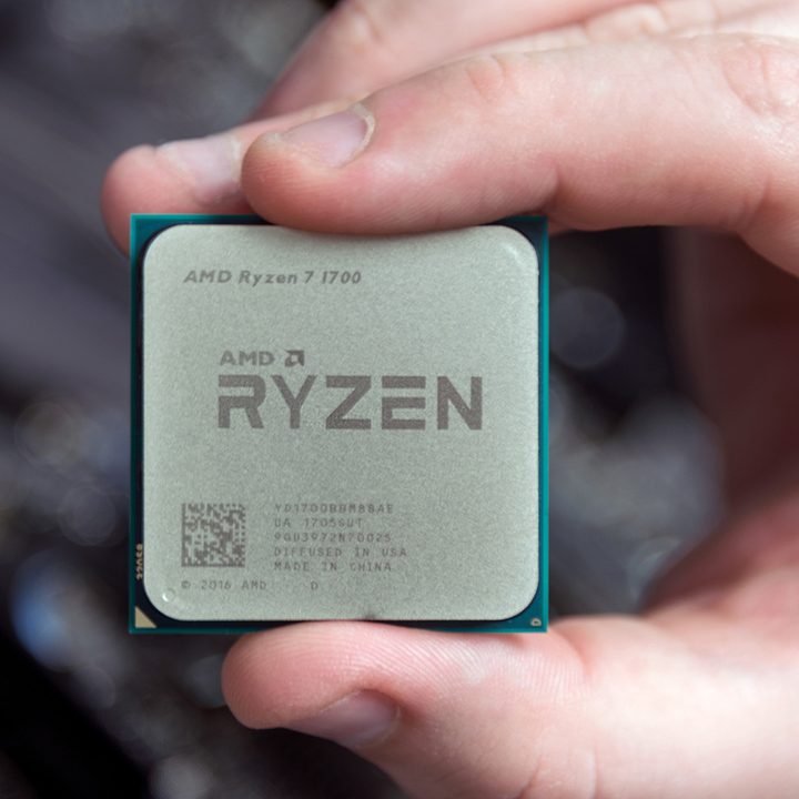 AMD Ryzen CPU 1700 in hand