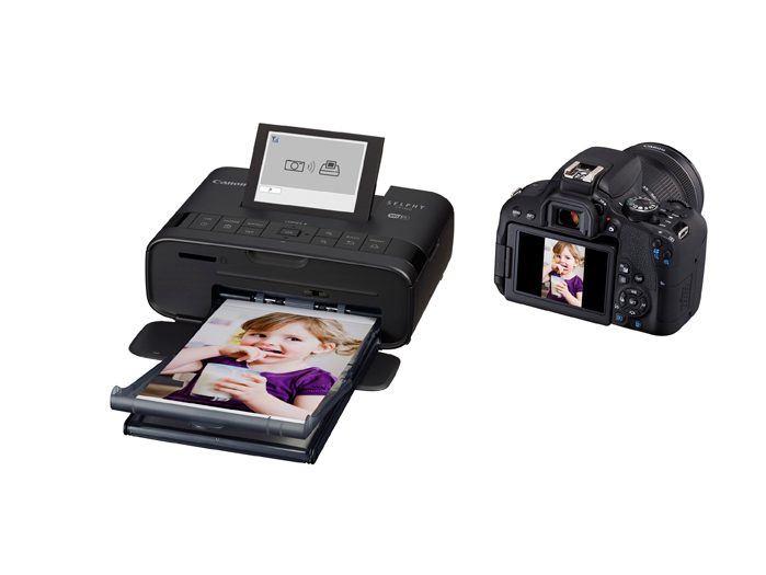 Canon Selphy CP1300 Wi-Fi printer with DSLR