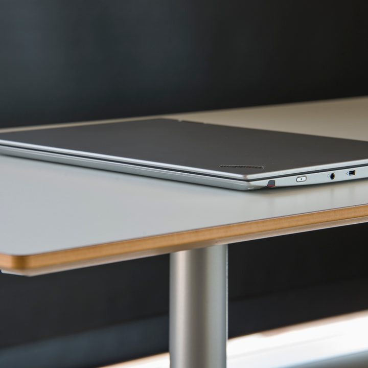 Wide of Thinkpad on a table closed — Lenovo ThinkPad X1 Yoga