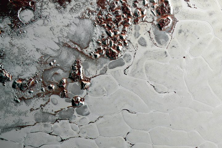 Like a cosmic lava lamp, a large section of Pluto's icy surface is being constantly renewed by a process called convection that replaces older surface ices with fresher material.