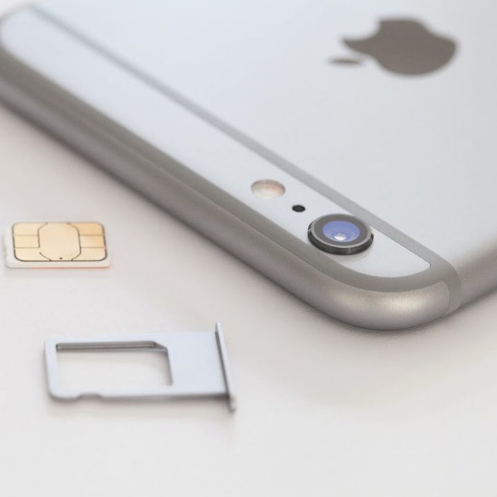 A close up of the iPhone 7 sim card slot.