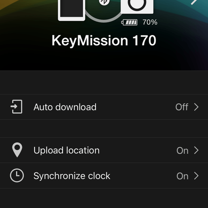 Nikon Keymission app connect