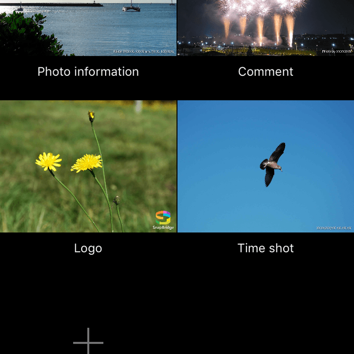 Nikon Keymission app photo types