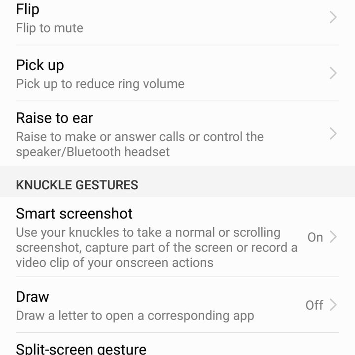 knuckle gestures honor 8 tips