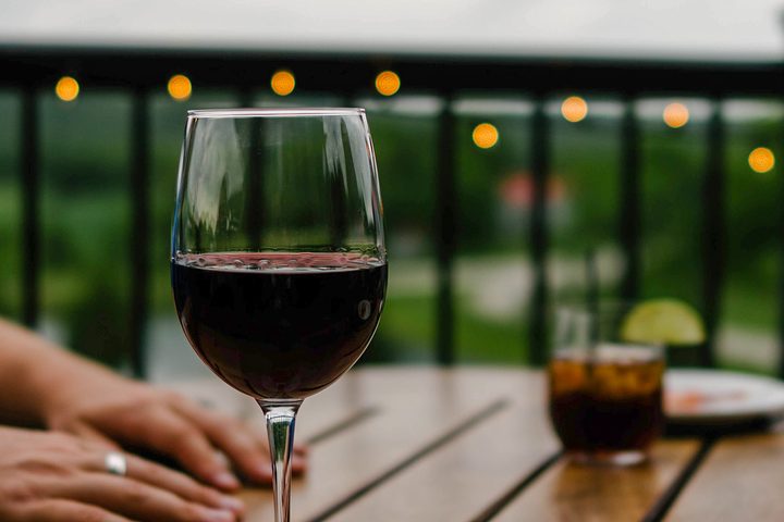 wine on patio